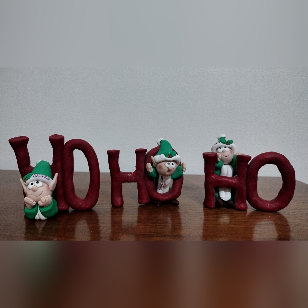 Ho Ho Ho elf resin Decor
